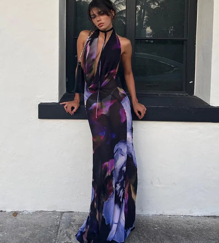 Backless Maxi Dress Women