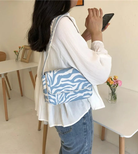Zebra Pattern Shoulder Bag