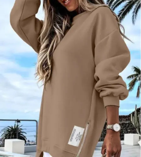 Zipper Sweater Dress