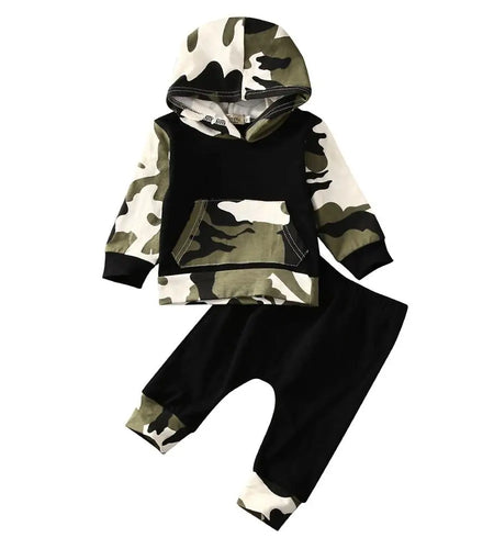 Baby Boys Camo Outfits Tracksuit Set