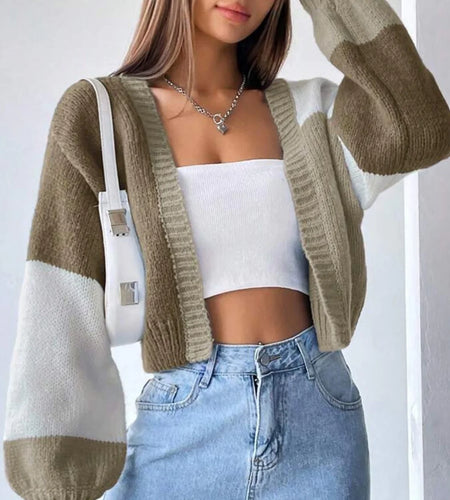 Striped Long Sleeve Cardigan Sweater