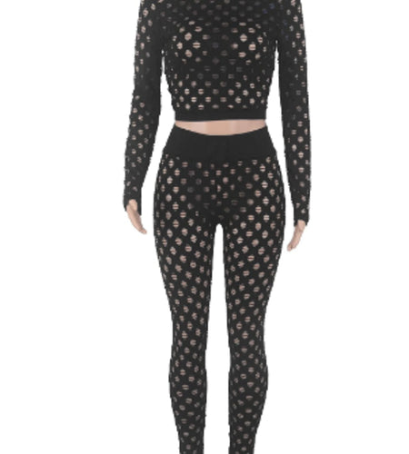 Hollow Out Sheer Sexy Rompers Jumpsuit for Women