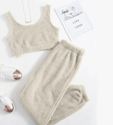 Women's Winter Plush Pajama Set