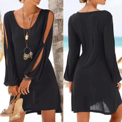 Load image into Gallery viewer, Summer Hollow Out Sleeve Mini Dress
