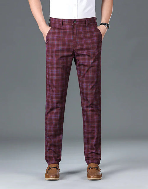 Load image into Gallery viewer, Men's Stripe Plaid Casual Pants
