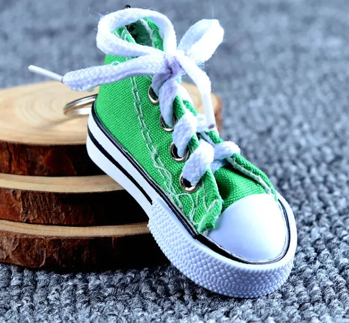 Mini Canvas Shoe Keychain