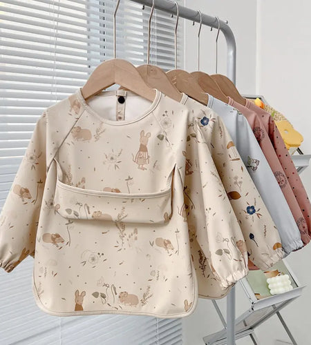 Cute Baby Bibs Toddler Long Sleeve Apron