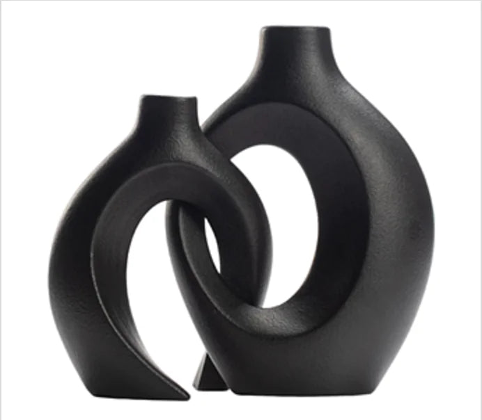 Nordic Ceramic Interlock Vase