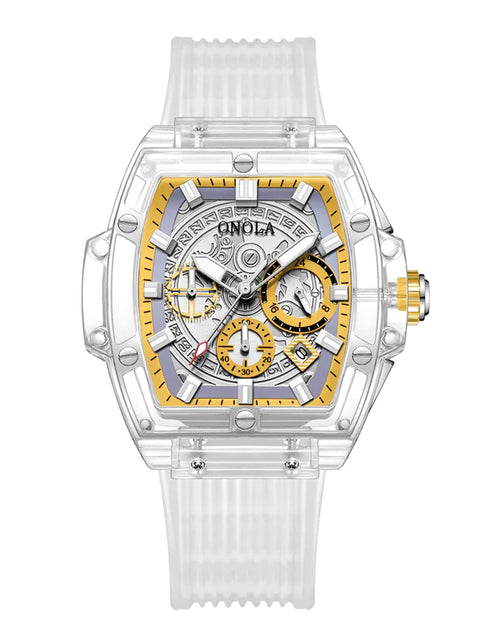 Load image into Gallery viewer, Men's watch with transparent case
