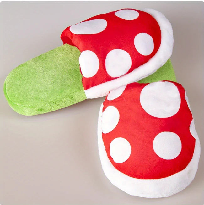 Mushroom Plush Slippers for Kids