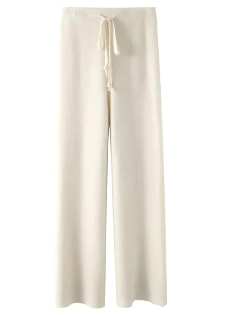 Load image into Gallery viewer, Cozy Drape Women&#39;s Knit Wide-Leg Pants
