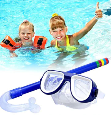 Load image into Gallery viewer, Kids&#39; Anti-Fog Snorkel Set: Shockproof Diving Mask &amp; Breathing Tube
