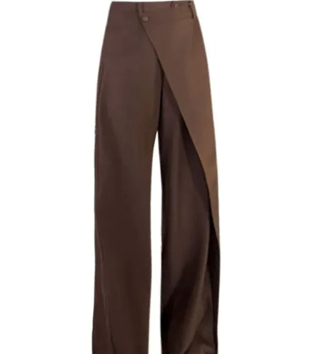 Irregular Stitching Straight-leg Trousers Women's Spring And Autumn Design