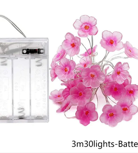 LED Light String Solar Cherry Blossom Lamp