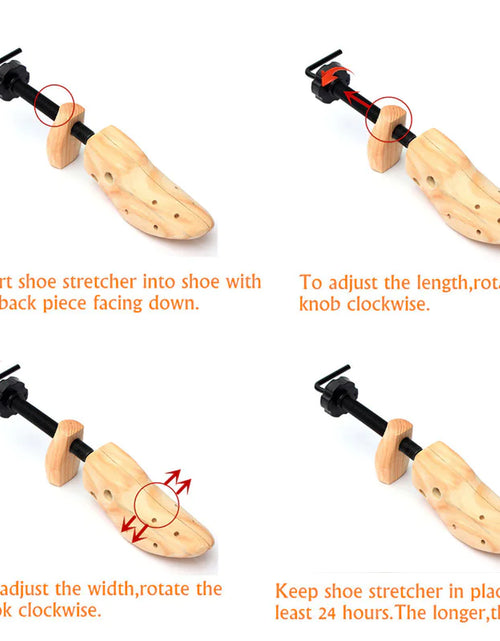 Load image into Gallery viewer, 2-Way Wooden Adjustable Shoe Stretcher Expander Men Women Boot Size US 5-13
