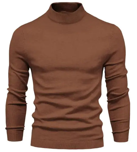 Mid Neck And Slim Trim Sweater
