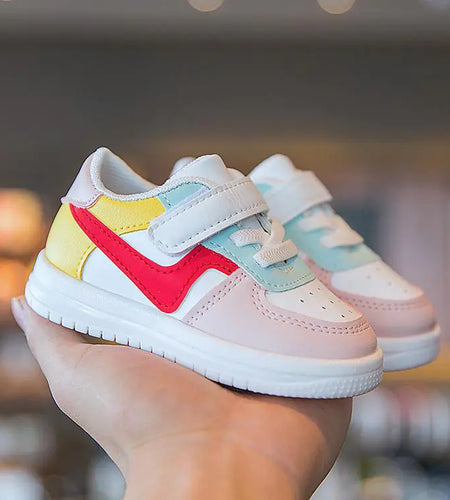 Retro Leather Multicolor Toddler Rubber Shoes