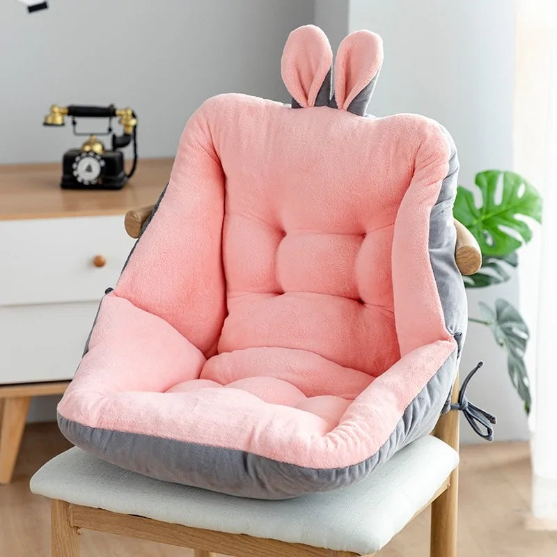 Thick Winter Plush Cushion Backrest Chair Seat