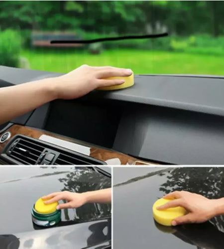 Car Washing Brush Pig Bristles Round Head Paint Car Cleaning Brush With Wooden Handle