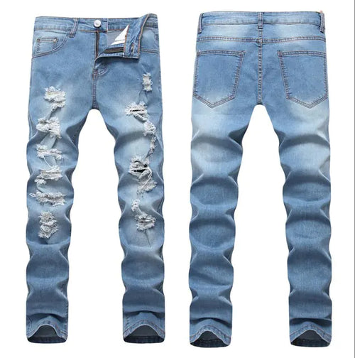 Load image into Gallery viewer, Trendsetter Slim Fit Ripped Jeans
