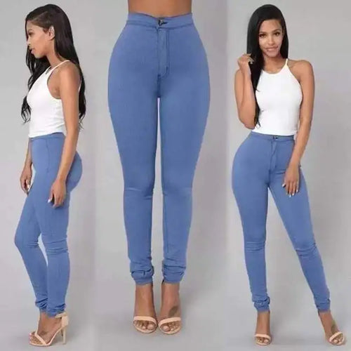 Load image into Gallery viewer, Women&#39;s High-Waist Skinny Jeans
