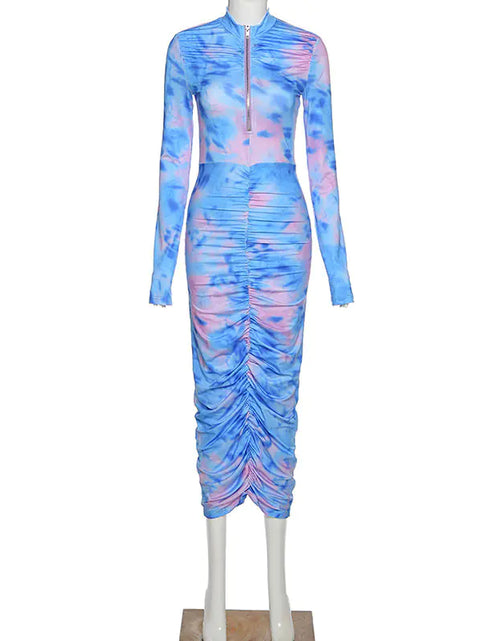 Load image into Gallery viewer, Autumn Digital Print Long Sleeve Bodycon Dress for Women
