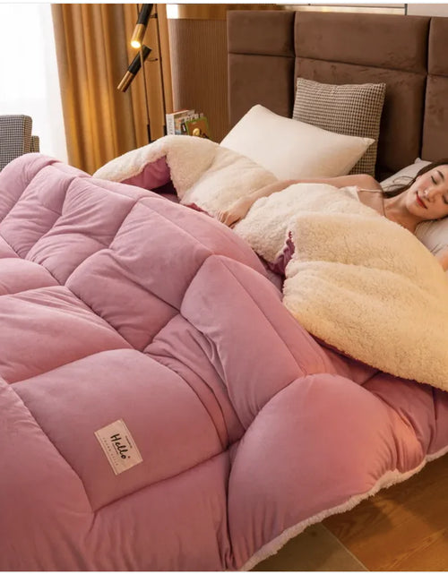 Load image into Gallery viewer, Thickened Milk Fiber Velvet Duvet Insert – Double-Sided Warm Quilt
