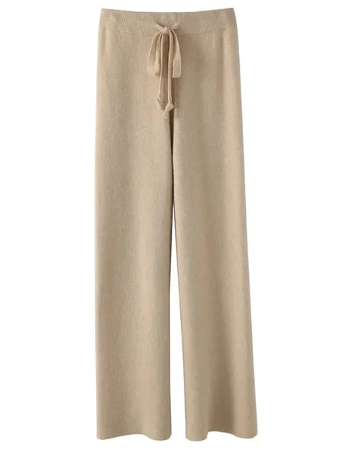 Load image into Gallery viewer, Cozy Drape Women&#39;s Knit Wide-Leg Pants
