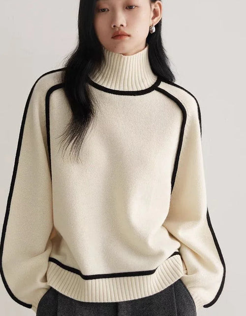 Load image into Gallery viewer, Cozy Turtleneck Knitted Sweater
