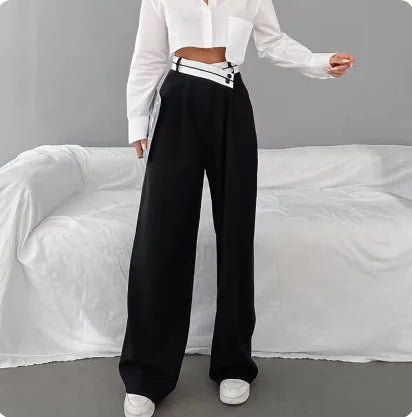 Load image into Gallery viewer, Women&#39;s Black Wide Leg Pants
