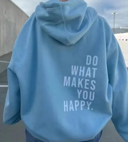 Happy Print Sport Hoodie