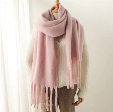 Load image into Gallery viewer, Mohair All-Matching Winter Fringe Scarf
