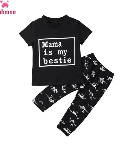 Kids Boys Casual Dinosaur Outfits