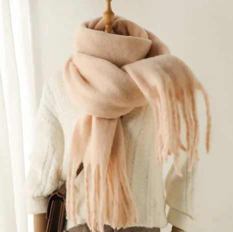 Load image into Gallery viewer, Mohair All-Matching Winter Fringe Scarf
