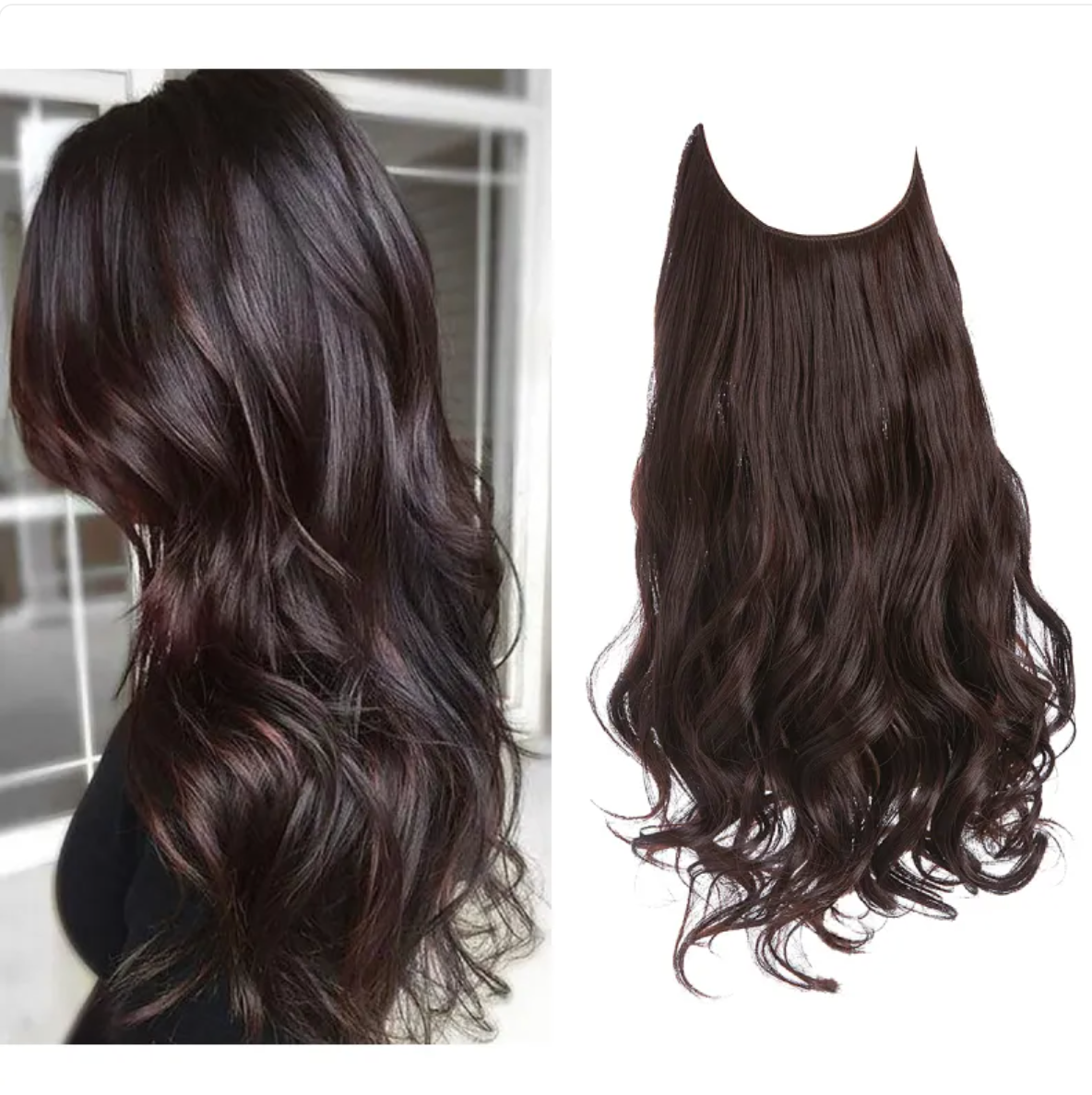 Long Curly Synthetic Wig – Heat-Resistant Fiber