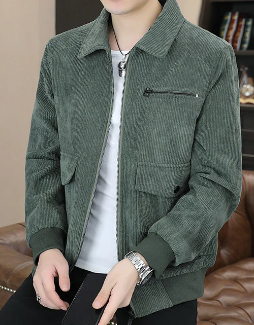 Load image into Gallery viewer, Men's Double Pocket Corduroy Jacket
