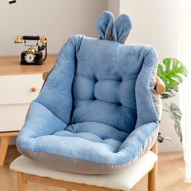 Thick Winter Plush Cushion Backrest Chair Seat