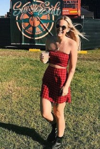 Load image into Gallery viewer, Spring Summer Women's Checkered Two-Piece Set
