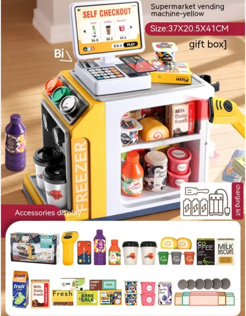 Load image into Gallery viewer, Kids’ Vending Machine &amp; Cash Register Play Set
