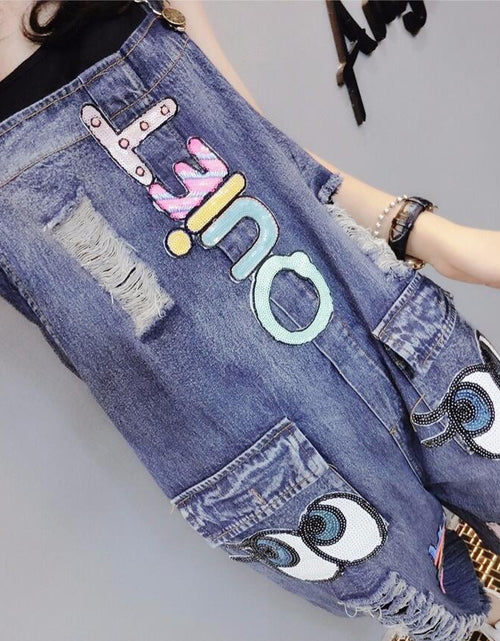 Load image into Gallery viewer, European Style Women's Summer Casual Ripped Denim Pants
