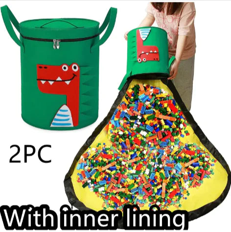 Load image into Gallery viewer, 2-in-1 Felt Toy Storage Bag &amp; Play Mat
