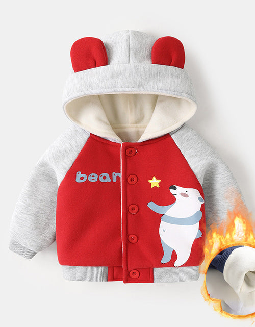 Load image into Gallery viewer, Baby Fleece Hooded Jacket for Boys and Girls Winter
