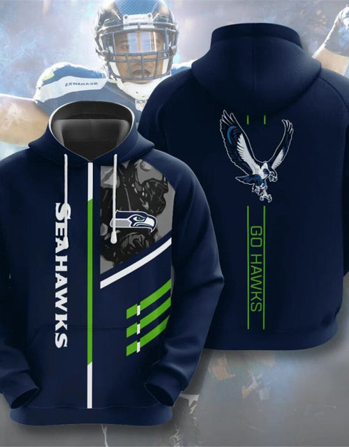 Load image into Gallery viewer, Men's NFL 3D Digital Print Hoodie - Loose Fit
