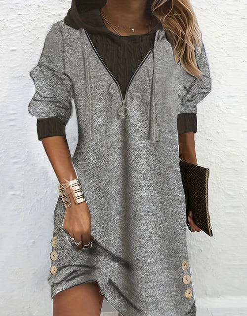 Load image into Gallery viewer, Women's Long Sleeve Round Neck Patchwork Top
