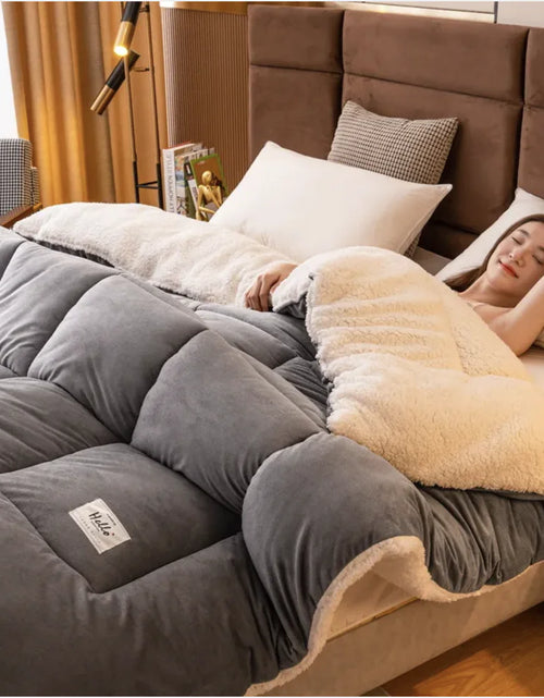 Load image into Gallery viewer, Thickened Milk Fiber Velvet Duvet Insert – Double-Sided Warm Quilt
