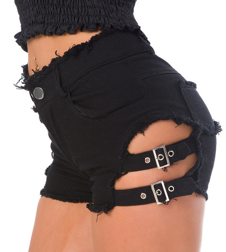 High Waist Ripped Denim Shorts for Women Summer