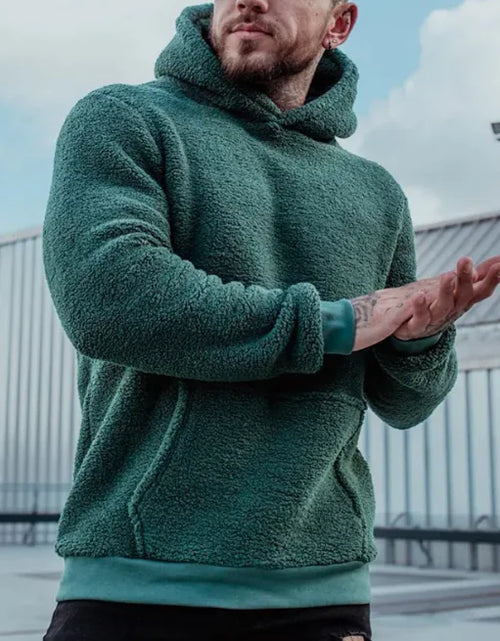 Load image into Gallery viewer, Men's Jacket Fashion Hooded Plush Sweater
