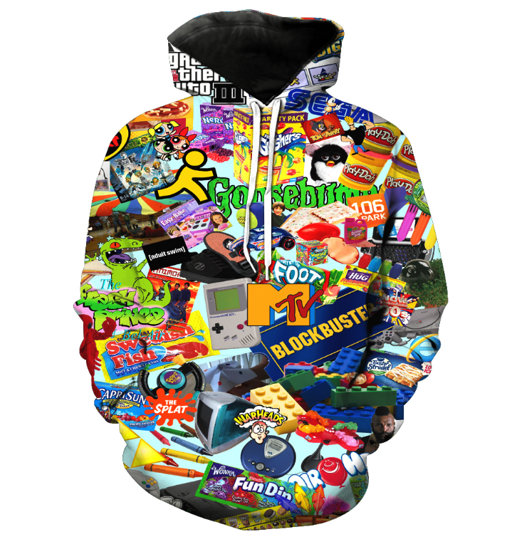 Digital Print Hoodie for Couples - Casual Loose Fit