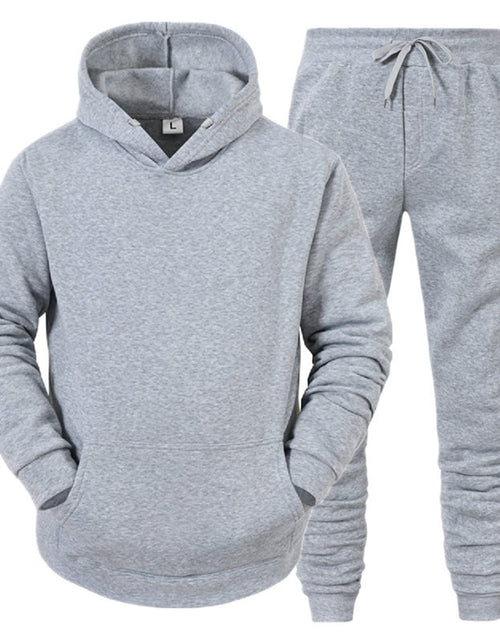 Load image into Gallery viewer, Men Casual Outfits 2 Piece Pants Set Fall Jogging Tracksuit Set Long Sleeve Outfit Pullover Hoodies Sweatsuit Sets
