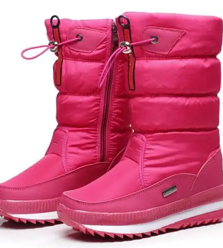 Thick waterproof and anti-ski boots for Winter